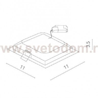 Светильник встраиваемый 8Вт Arte lamp A7408PL-1WH RIFLESSIONE