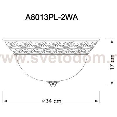 Светильник потолочный Arte lamp A8013PL-2WA Piatti