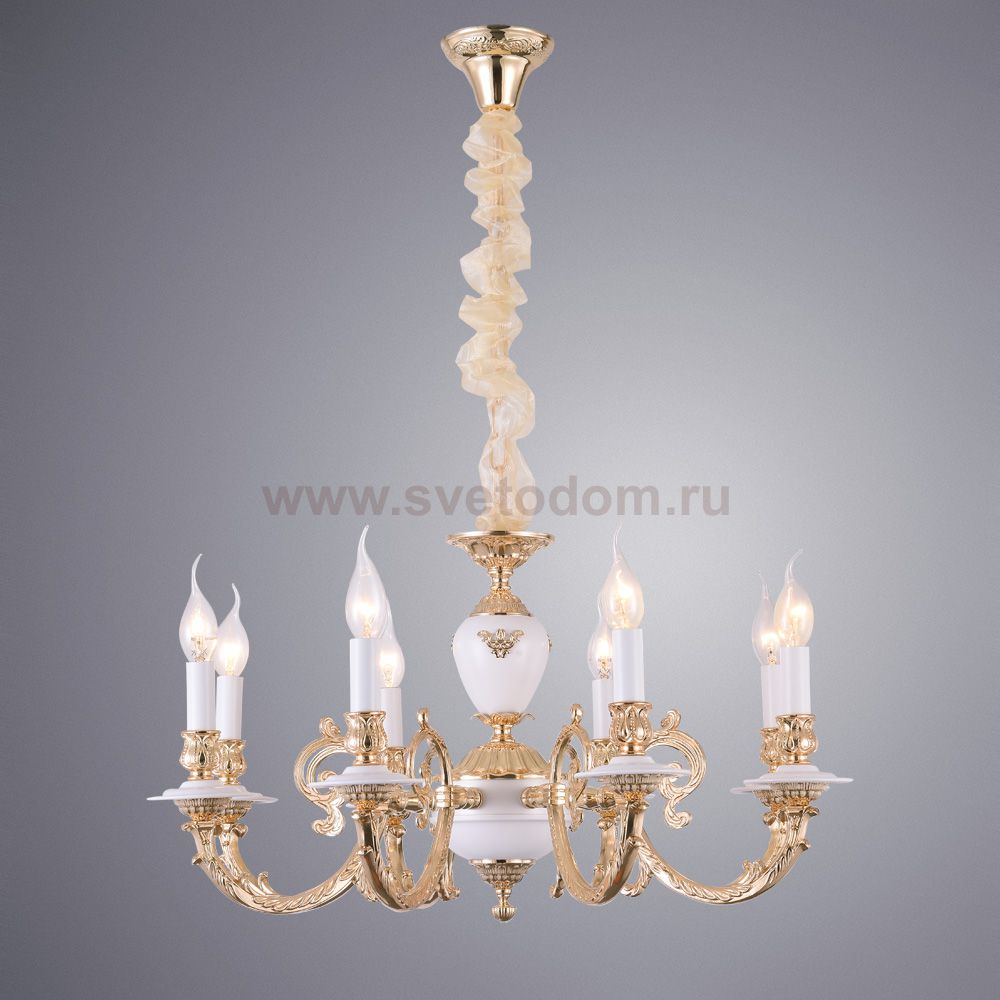 Венецианская люстра Arte Lamp A8020LM-8WG LUISA