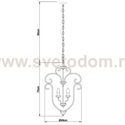 Светильник подвесной Arte lamp A8033SP-3CC RAVENNA