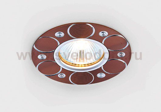 Светильник точечный Ambrella A808 AL/BR алюминий/коричневый MR16 CRYSTAL SPOT