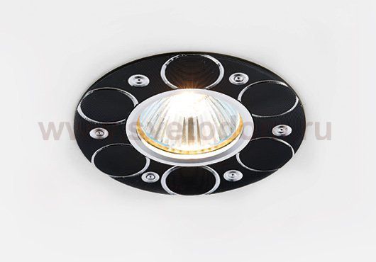 Светильник точечный Ambrella A808 BK/AL сатин/черный MR16 ORGANIC SPOT