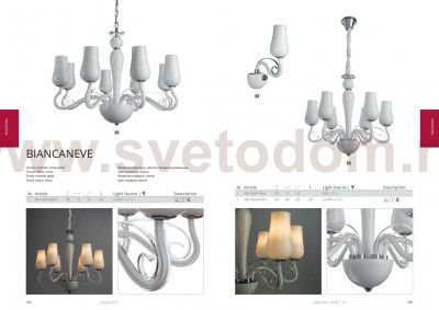Люстра Arte lamp A8110LM-8WH Biancaneve
