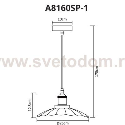 Светильник подвесной Arte lamp A8160SP-1GY ASTI
