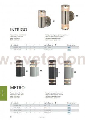 Светильник уличный Arte lamp A8161AL-2SS Intrigo