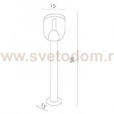 Светильник уличный столб Arte lamp A8163PA-1SS INCHINO