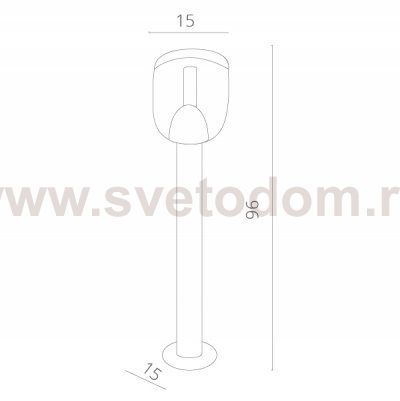 Светильник уличный столб Arte lamp A8163PA-1SS INCHINO