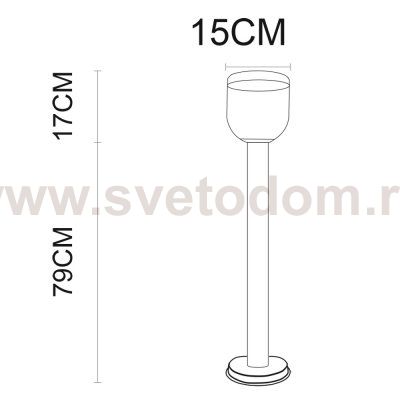 Светильник уличный столб Arte lamp A8163PA-1SS INCHINO