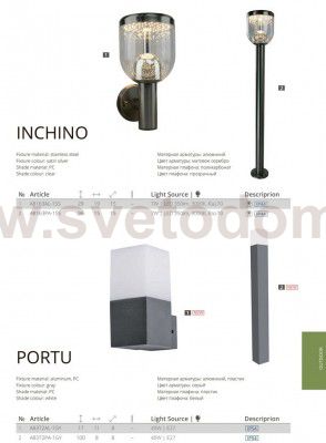 Светильник Arte lamp A8372PA-1GY PORTU