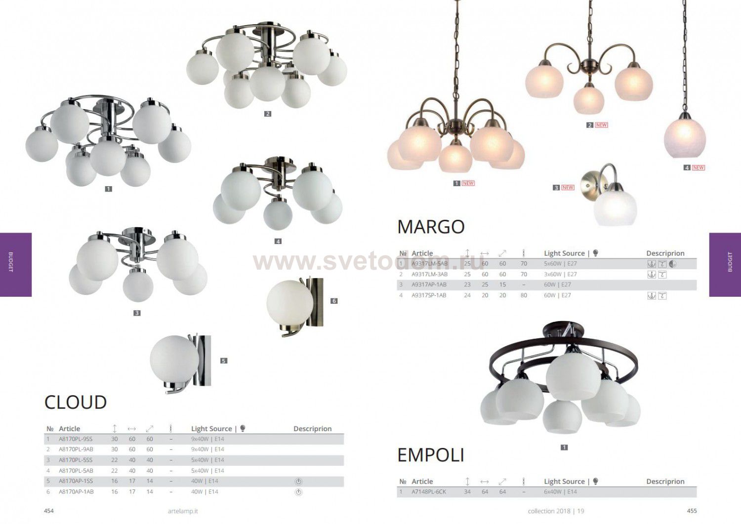 Светильник бра Arte lamp A8170AP-1SS Cloud 