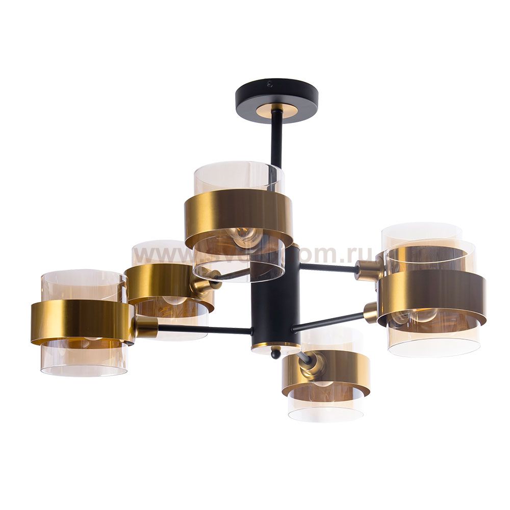 Люстры на штанге Arte Lamp A8205SP-6BK CARLO