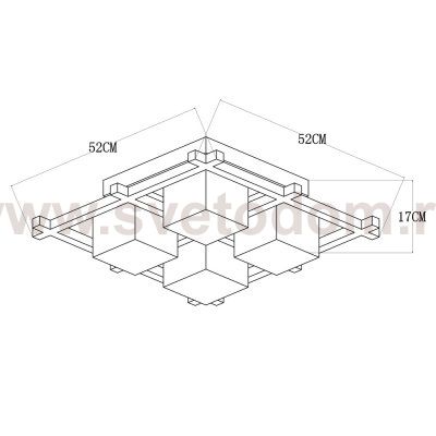 Светильник потолочный Arte lamp A8252PL-4CK WOODS