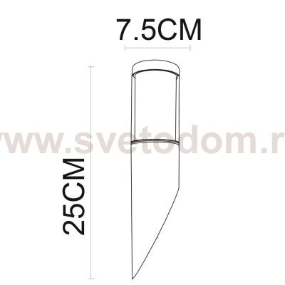 Светильник уличный Arte lamp A8262AL-1SS Paletto