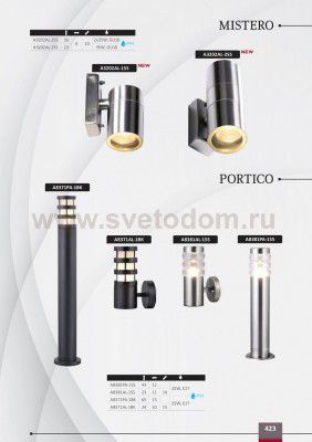 Наземный светильник Arte lamp A8371PA-1GY Portico