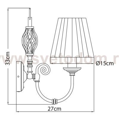 Светильник бра Arte lamp A8390AP-1AB Zanzibar