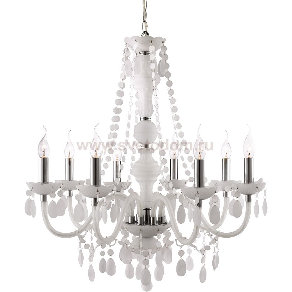 Подвесная люстра белая Arte lamp A8888LM-8WH Morris