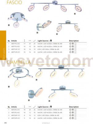 Светильник потолочный Arte lamp A8971PL-3CC FASCIO