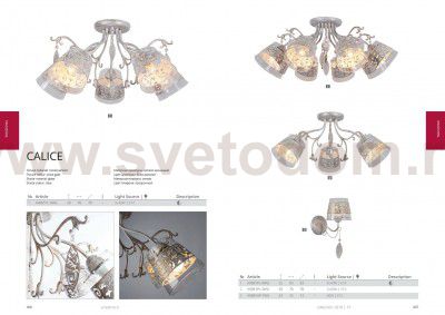 Светильник потолочный Arte lamp A9081PL-8WG Calice
