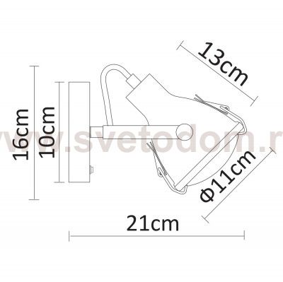 Светильник настенный Arte lamp A9178AP-1GY FARO