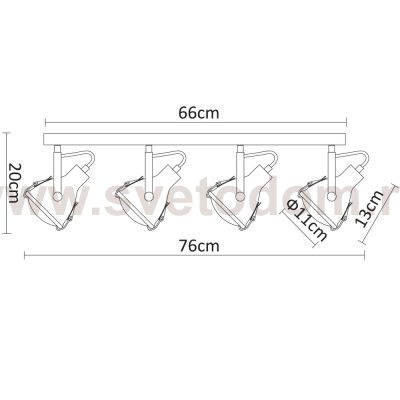 Светильник потолочный Arte lamp A9178PL-4GY FARO