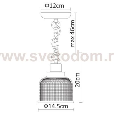 Светильник подвесной Arte lamp A9186SP-1CC RICARDO