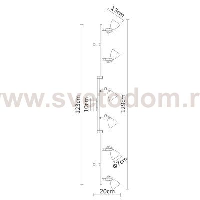 Светильник потолочный Arte lamp A9189PL-6GY GOTTO
