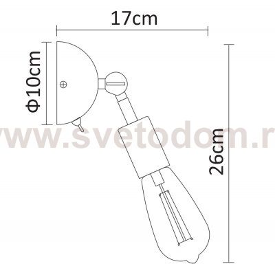 Светильник бра Arte Lamp A9190AP-1BK ROOTS