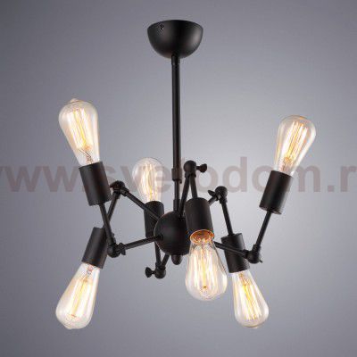 Люстра лофт паук Arte Lamp A9190LM-6BK ROOTS