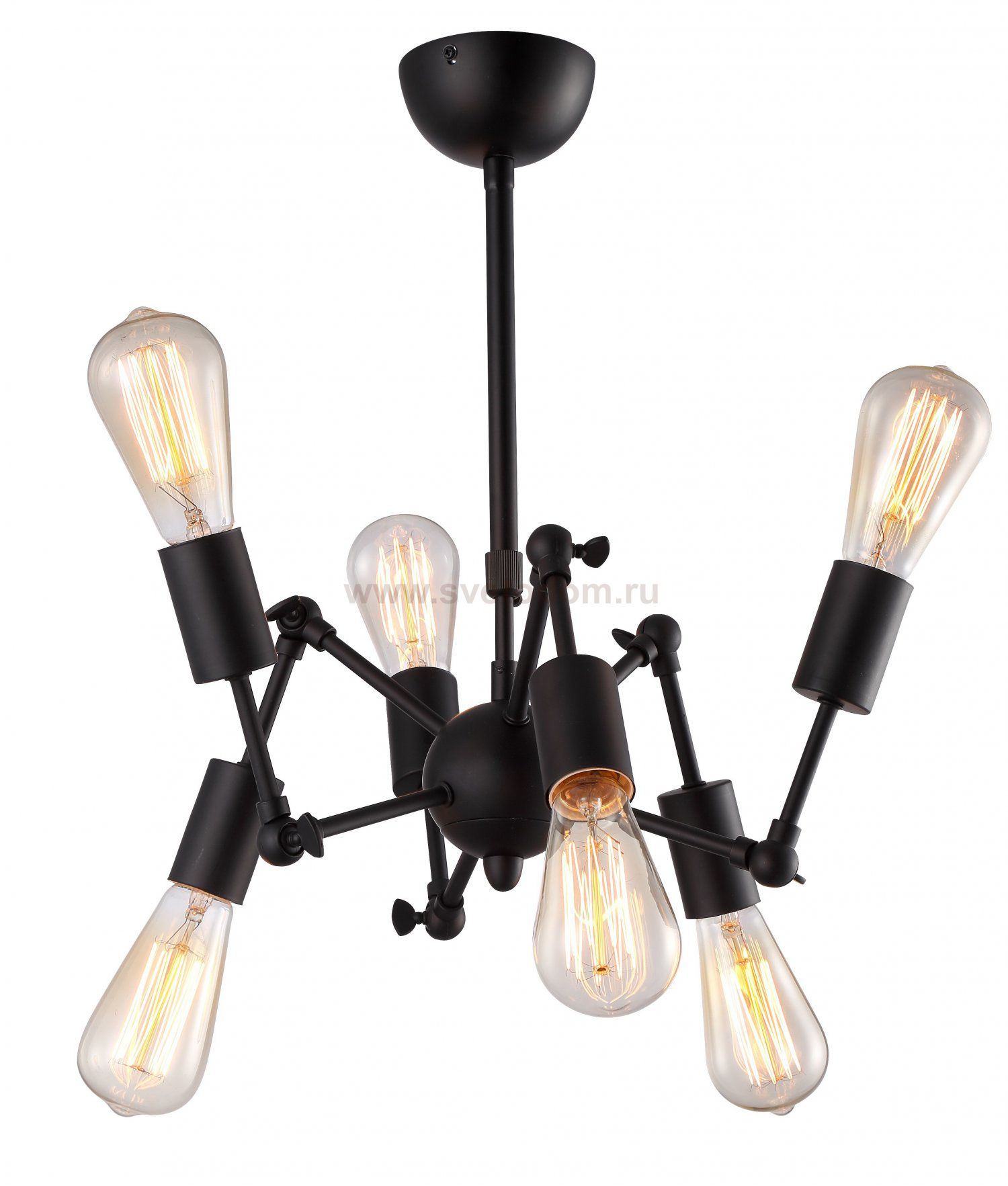 Люстра лофт паук Arte Lamp A9190LM-6BK ROOTS