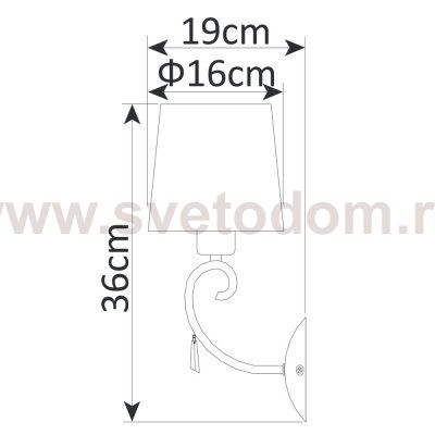 Светильник настенный Arte lamp A9239AP-1BR Carolina