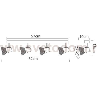 Светильник потолочный Arte lamp A9268PL-4WH GRID