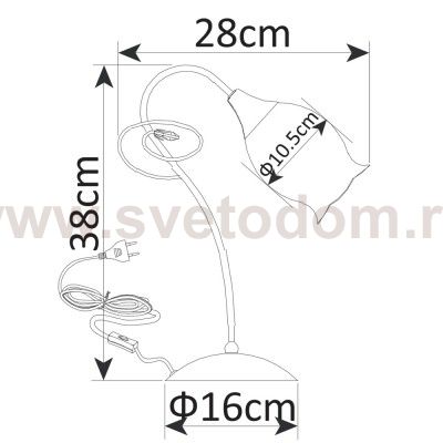 Светильник настольный Arte lamp A9289LT-1GO Mughetto