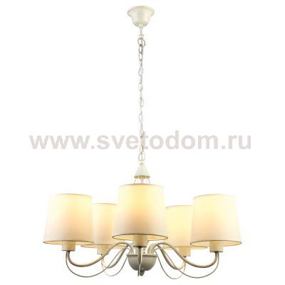 Люстра белая классическая Arte lamp A9310LM-5WG Orlean