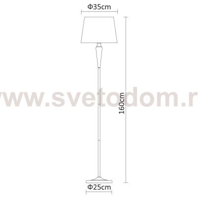 Торшер Arte Lamp A9310PN-1WG ORLEAN