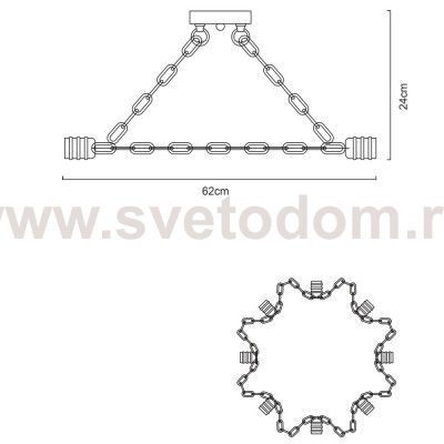 Люстра потолочная Arte Lamp A9344PL-8BK