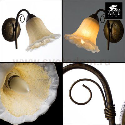 Светильник настенный бра Arte lamp A9361AP-1BR MORMORIO