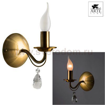Светильник настенный бра Arte lamp A9369AP-1RB AMULETO