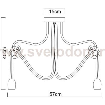 Люстра с канатами Arte Lamp A9477PL-5WG NODO