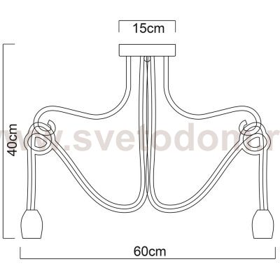 Светильник потолочный Arte lamp A9477PL-8WG NODO