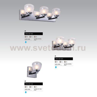 Светильник настенный Arte lamp A9501AP-1CC Aqua