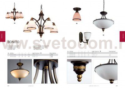 Светильник потолочный Arte lamp A9518PL-1BA Bonito