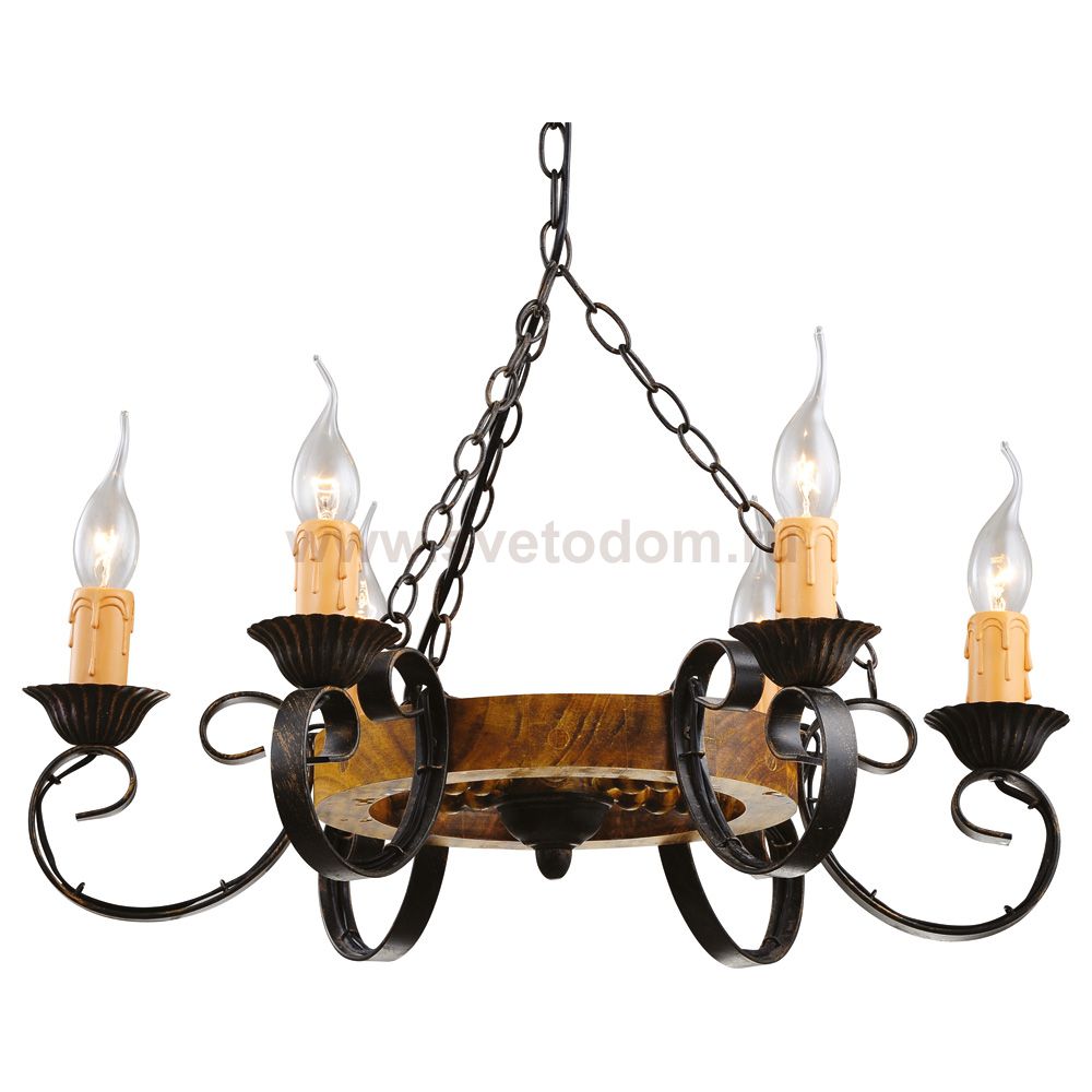 Люстра колесо Arte lamp A9520LM-6BR Taverna