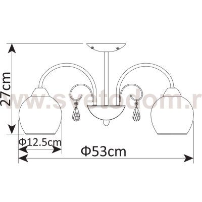 Светильник потолочный Arte lamp A9548PL-5CC MILLO