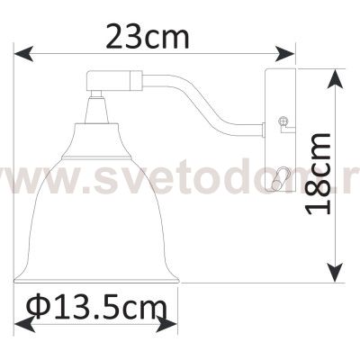 Светильник настенный Arte lamp A9557AP-1BG Campana