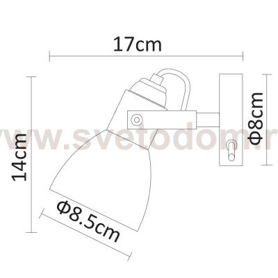 Светильник настенный Arte lamp A9581AP-1AB TULIP