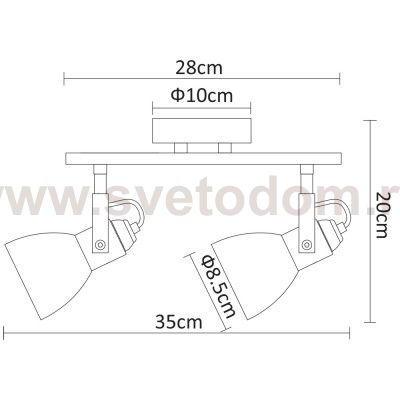 Светильник настенный Arte lamp A9581AP-2AB TULIP