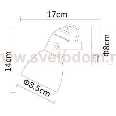 Светильник бра Arte Lamp A9582AP-1AB TULIP