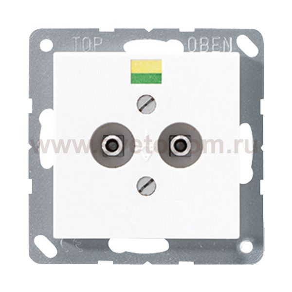 JUNG AS 500 Бел антибактериальный Розетка штепсельная для выравнивания потенциалов (ABA565-2WW)