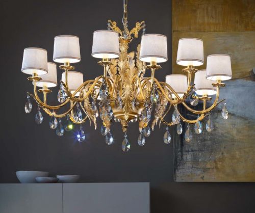 Подвесной светильник Masiero ACANTIA 12 Oro Lucido SW