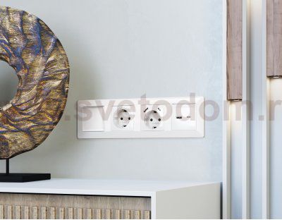 Рамка ALFA Line (Белый глянец) 1-ая AF110101 Ambrella Volt